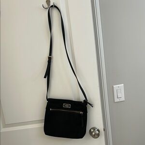 Kate Spade Black Leather Crossbody Bag with Adjustable Strap